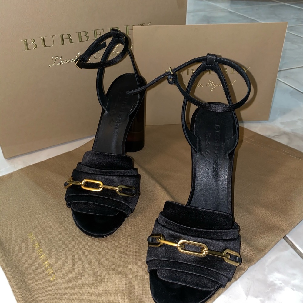 Chain satin coleford Burberry sandals heels